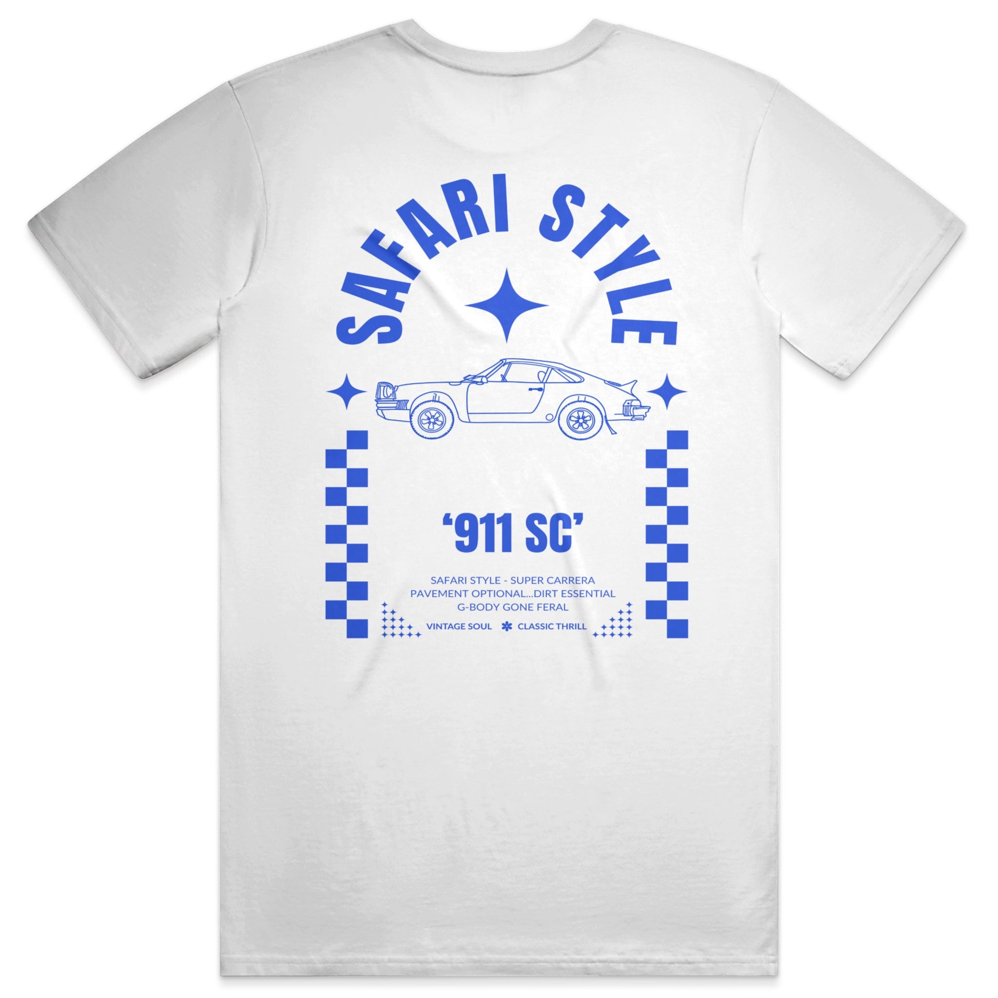 Safari Style 911 SC - Mens White Staple Tee