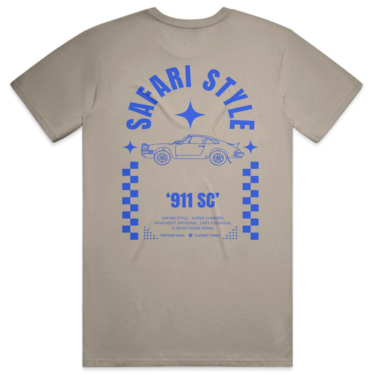Safari Style 911 SC - Mens White Staple Tee
