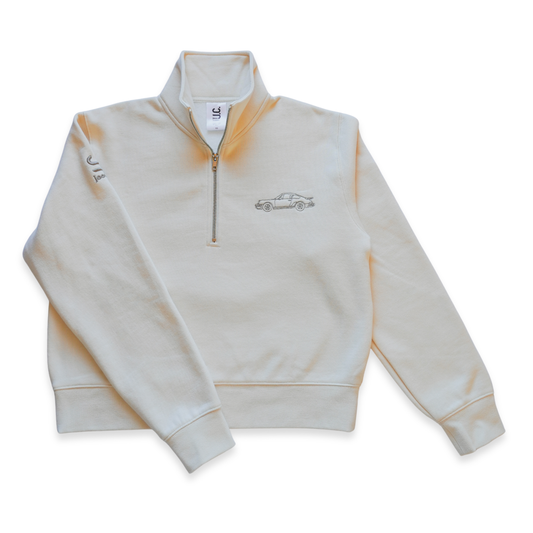 930 Turbo - Womens Embroidered Half Zip Crew
